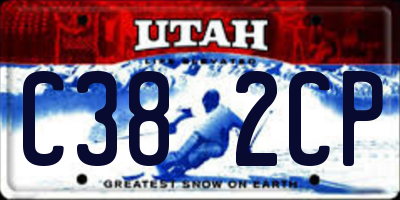 UT license plate C382CP