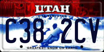 UT license plate C382CV