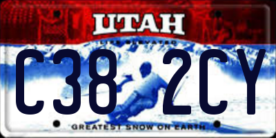 UT license plate C382CY