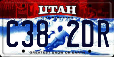 UT license plate C382DR