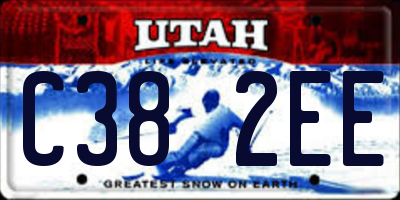 UT license plate C382EE