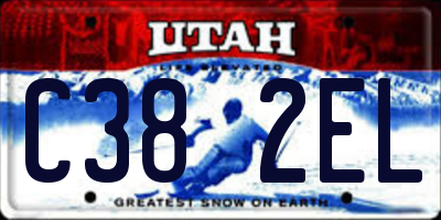 UT license plate C382EL