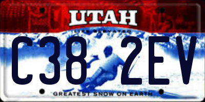 UT license plate C382EV