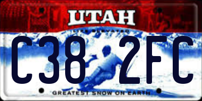 UT license plate C382FC
