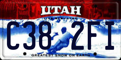 UT license plate C382FI