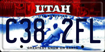 UT license plate C382FL
