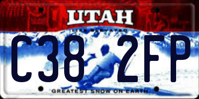 UT license plate C382FP