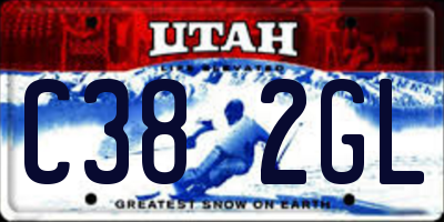 UT license plate C382GL
