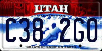 UT license plate C382GO