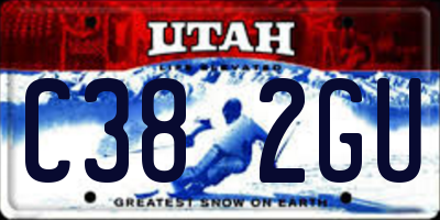 UT license plate C382GU
