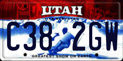UT license plate C382GW