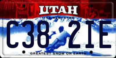 UT license plate C382IE