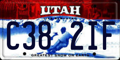 UT license plate C382IF