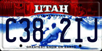 UT license plate C382IJ