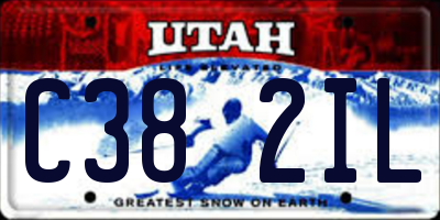 UT license plate C382IL