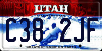 UT license plate C382JF