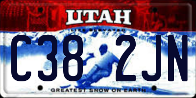 UT license plate C382JN