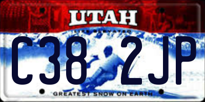 UT license plate C382JP