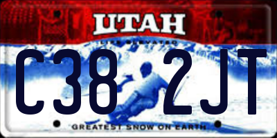 UT license plate C382JT