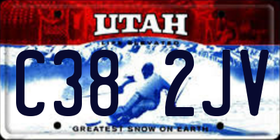 UT license plate C382JV