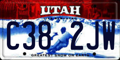 UT license plate C382JW