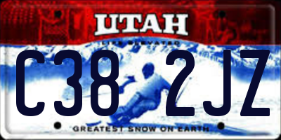 UT license plate C382JZ