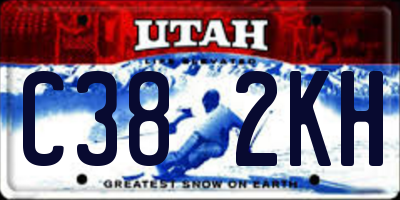 UT license plate C382KH