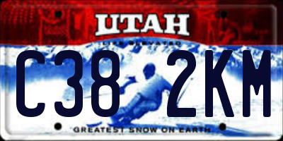 UT license plate C382KM