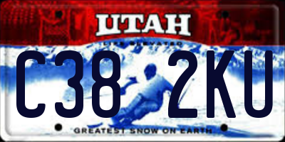 UT license plate C382KU