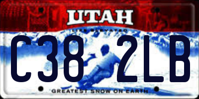 UT license plate C382LB