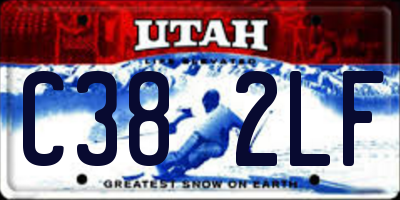 UT license plate C382LF