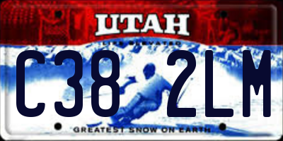UT license plate C382LM