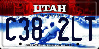 UT license plate C382LT