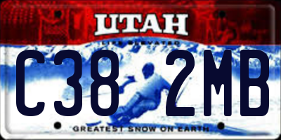 UT license plate C382MB