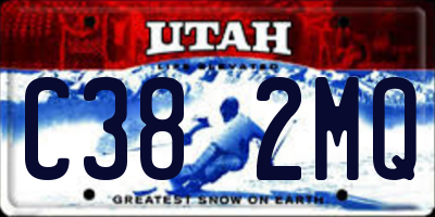 UT license plate C382MQ