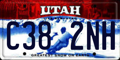 UT license plate C382NH