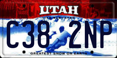 UT license plate C382NP