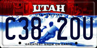 UT license plate C382OU