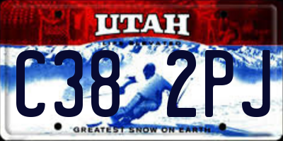 UT license plate C382PJ