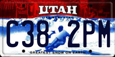 UT license plate C382PM