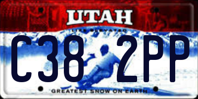 UT license plate C382PP