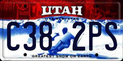 UT license plate C382PS