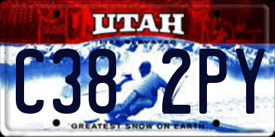 UT license plate C382PY