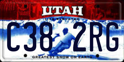 UT license plate C382RG