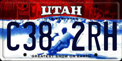 UT license plate C382RH