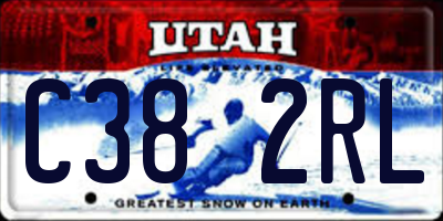 UT license plate C382RL