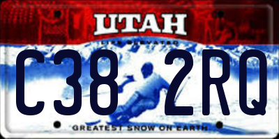 UT license plate C382RQ