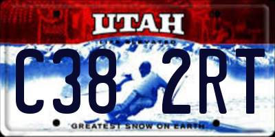 UT license plate C382RT