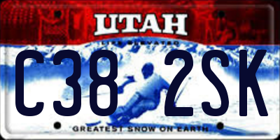 UT license plate C382SK