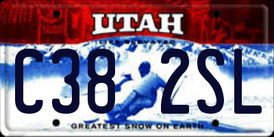UT license plate C382SL